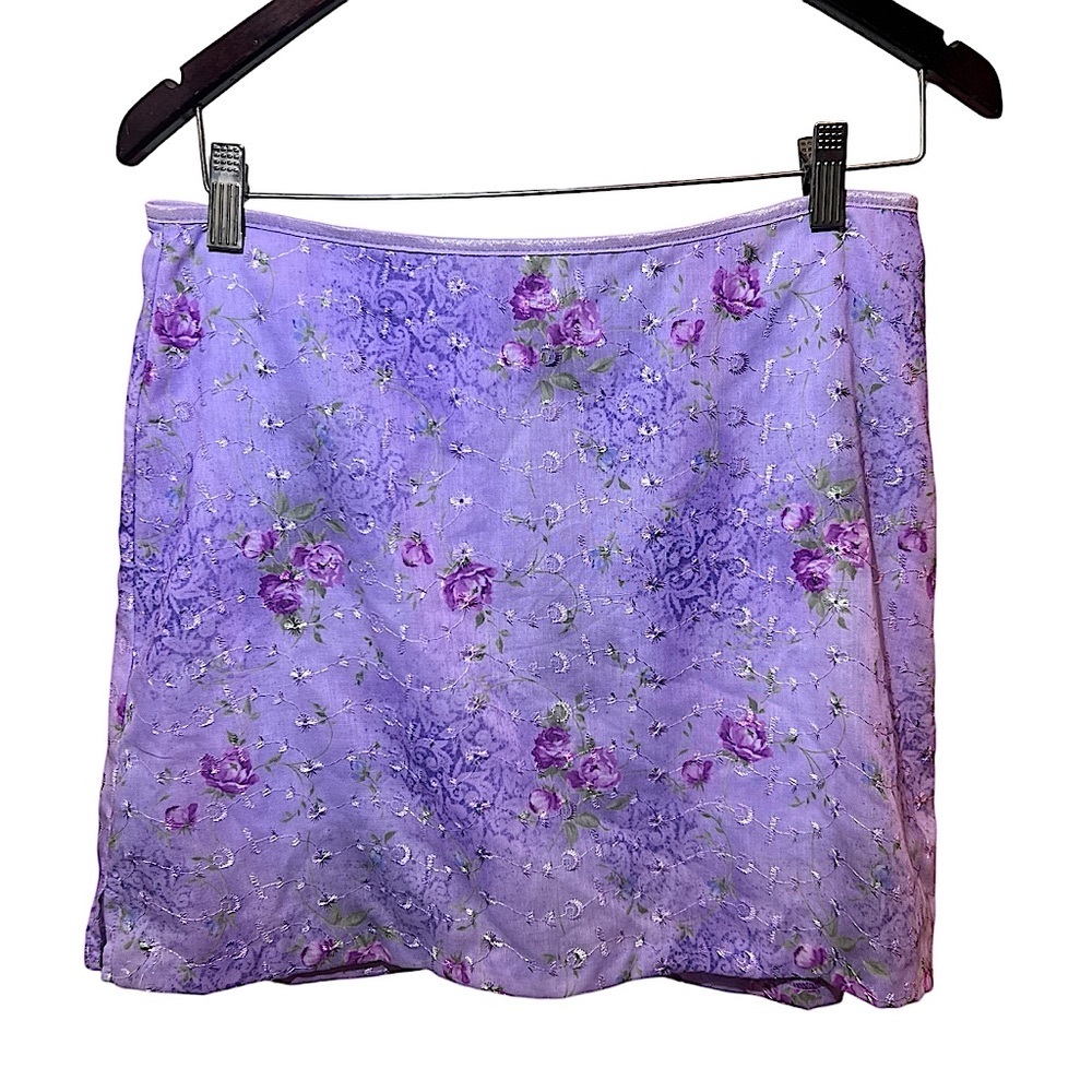 Y2K Fairy Pastel Floral Embroidered Skirt